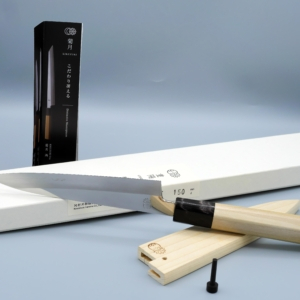 Sakai Kikumori Wa Petty inox serie Choyo 150 mm con fodero