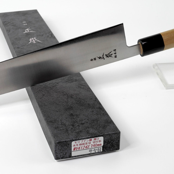 Masamoto Sohonten Mukimono double edge inox 240 mm con Saya